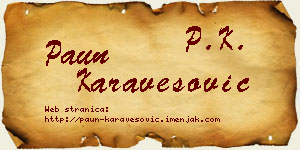 Paun Karavesović vizit kartica